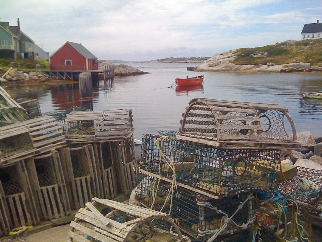 Colorful houses in a small Danish coastal village