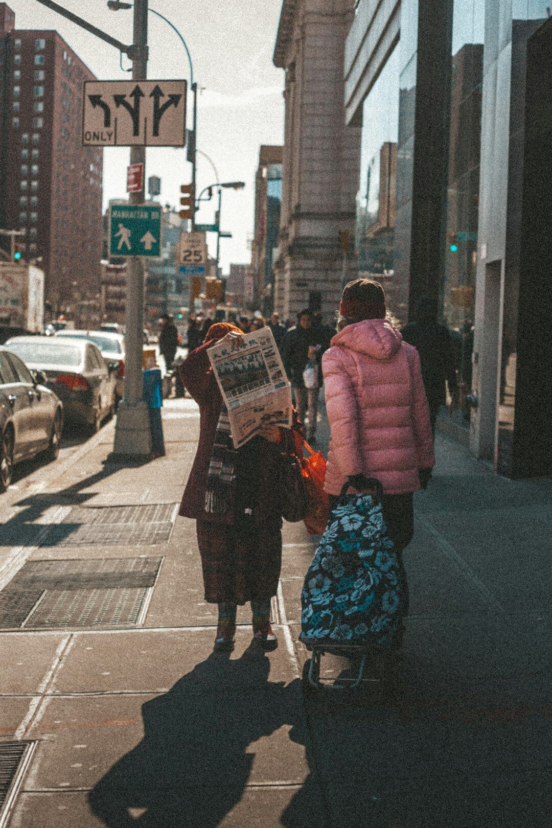 woman sharing story on street