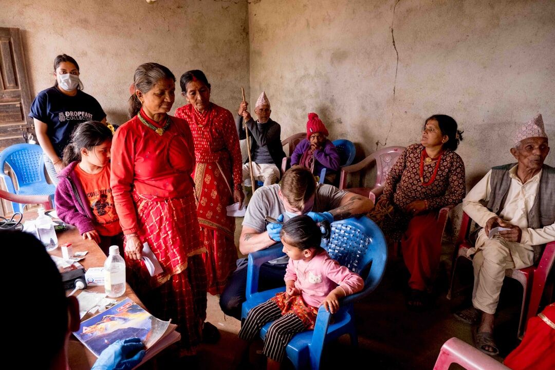 children listening to elders
