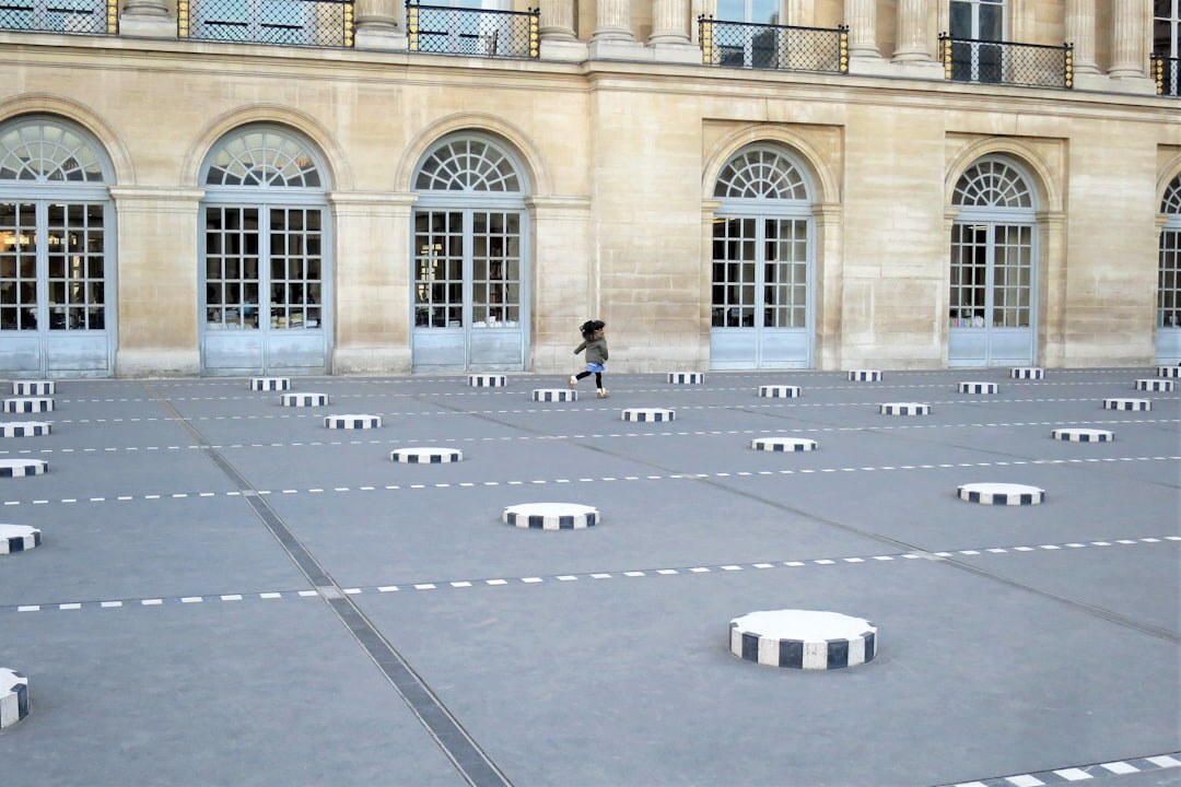 Danish children playing in a housing courtyard